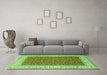 Machine Washable Persian Green Traditional Area Rugs in a Living Room,, wshtr3478grn