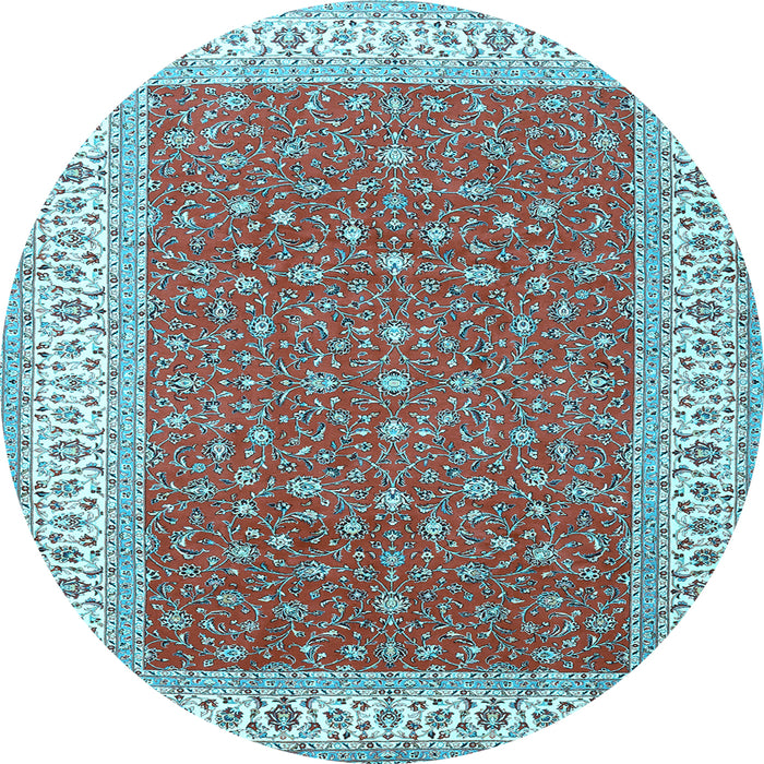 Round Persian Light Blue Traditional Rug, tr3478lblu