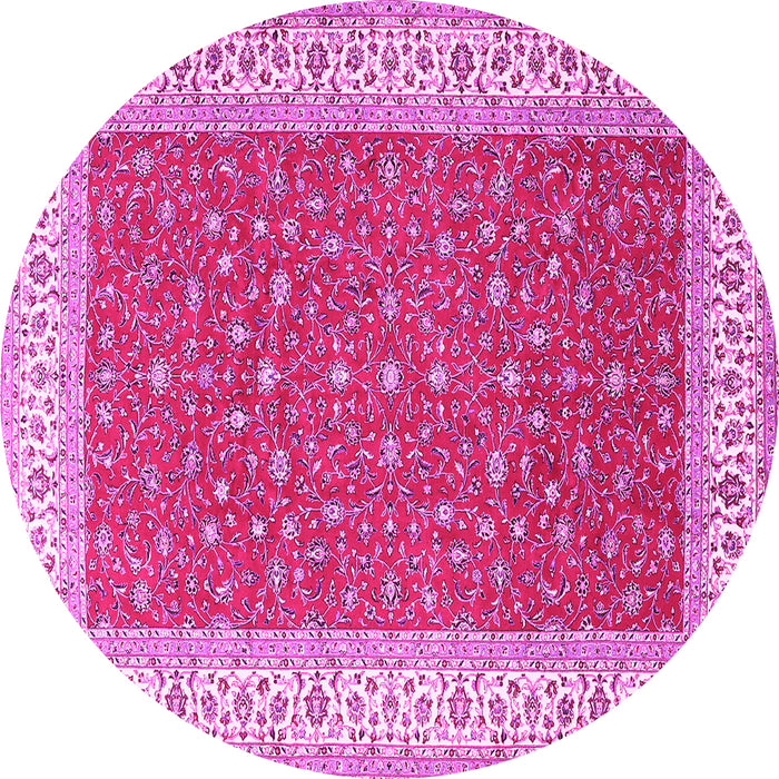 Round Persian Pink Traditional Rug, tr3478pnk