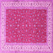 Square Persian Pink Traditional Rug, tr3478pnk