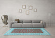 Machine Washable Persian Light Blue Traditional Rug in a Living Room, wshtr3478lblu