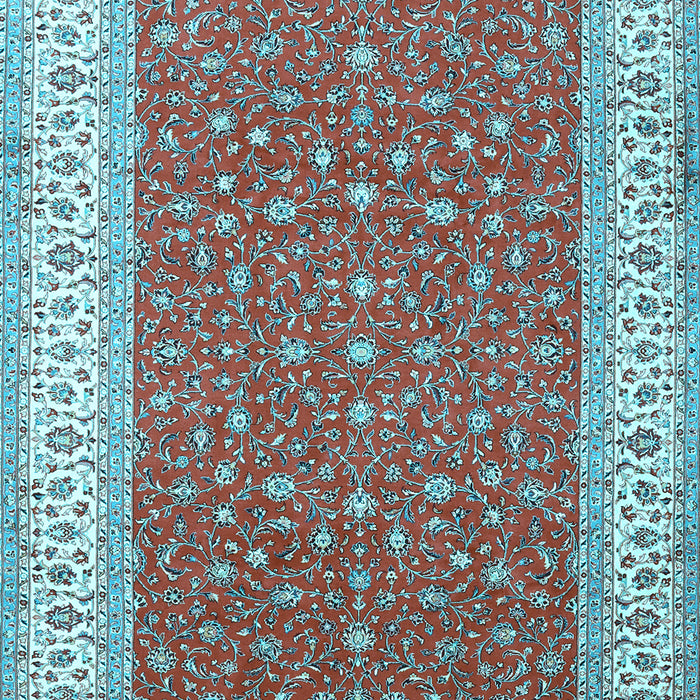 Machine Washable Persian Light Blue Traditional Rug, wshtr3478lblu