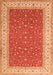 Serging Thickness of Machine Washable Persian Orange Traditional Area Rugs, wshtr3478org