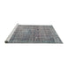 Sideview of Machine Washable Traditional Silver Gray Rug, wshtr3479