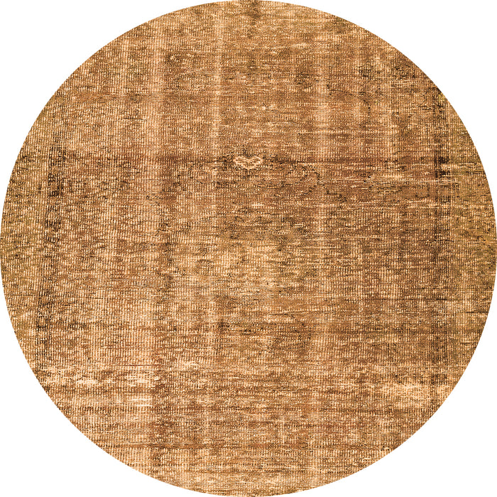 Square Persian Orange Traditional Rug, tr3479org