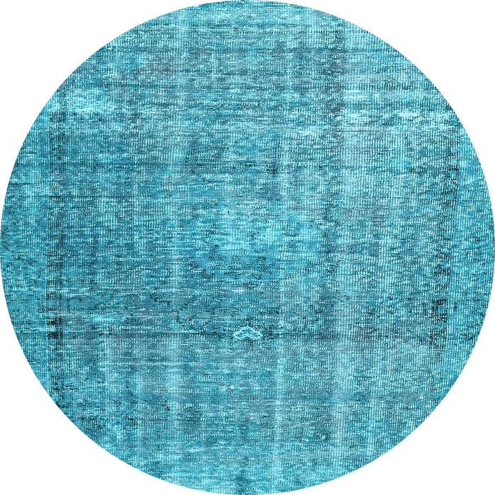 Round Persian Light Blue Traditional Rug, tr3479lblu