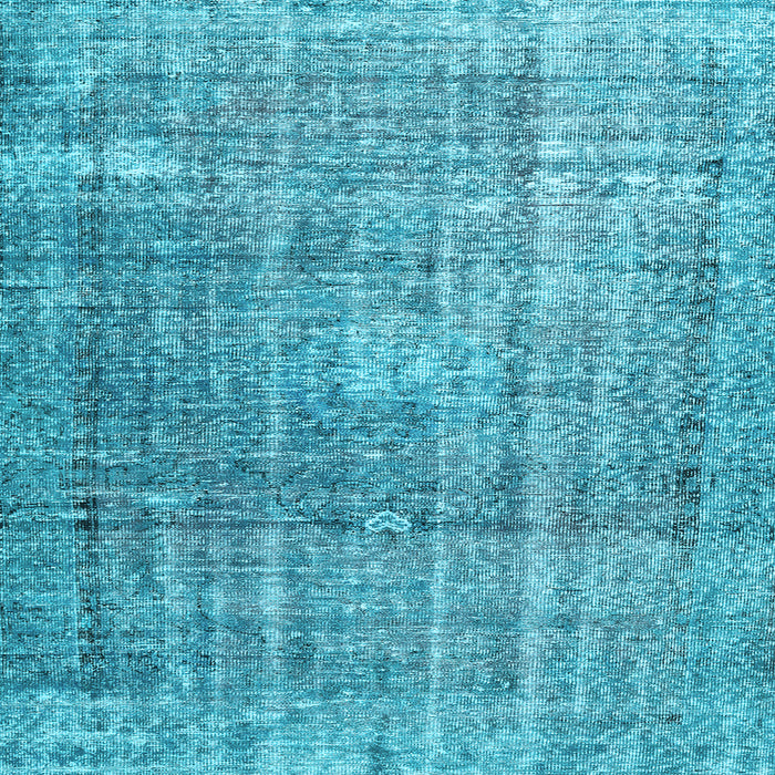 Square Machine Washable Persian Light Blue Traditional Rug, wshtr3479lblu
