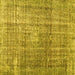 Square Machine Washable Persian Yellow Traditional Rug, wshtr3479yw