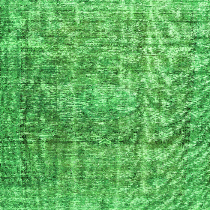 Round Machine Washable Persian Green Traditional Area Rugs, wshtr3479grn