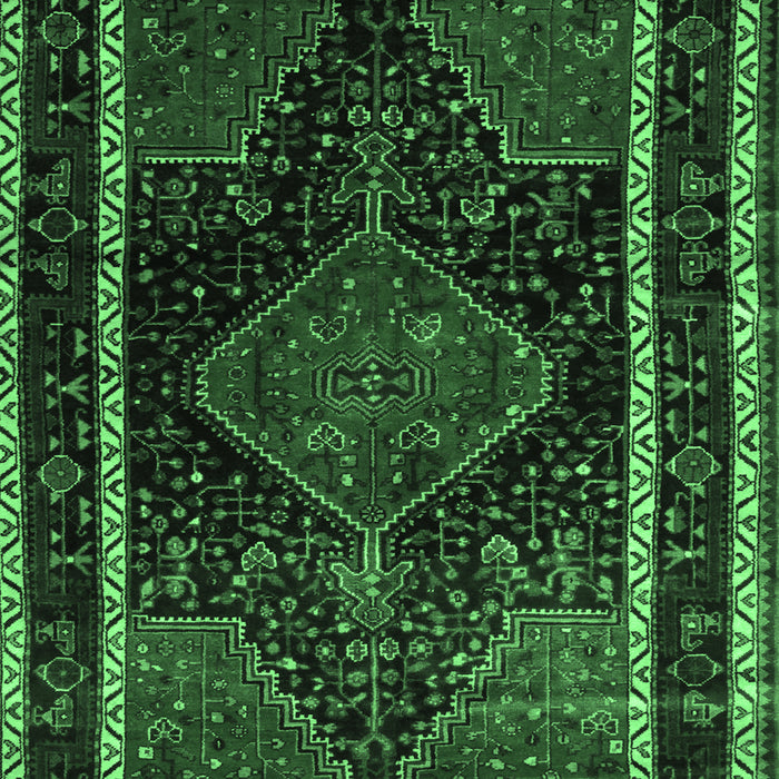 Machine Washable Persian Emerald Green Traditional Area Rugs, wshtr347emgrn
