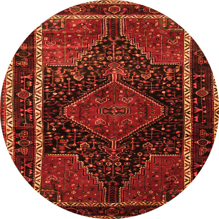 Square Persian Orange Traditional Rug, tr347org