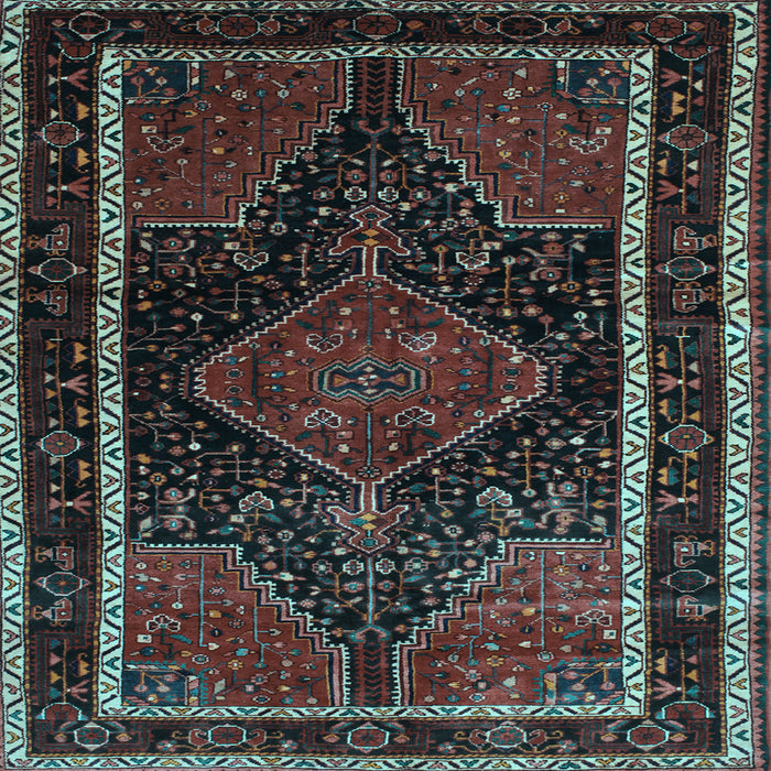 Square Persian Light Blue Traditional Rug, tr347lblu