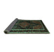 Sideview of Persian Turquoise Traditional Rug, tr347turq