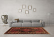 Machine Washable Persian Brown Traditional Rug in a Living Room,, wshtr347brn