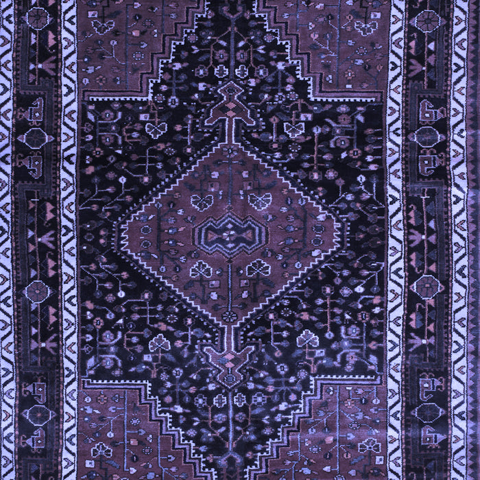 Machine Washable Persian Blue Traditional Rug, wshtr347blu