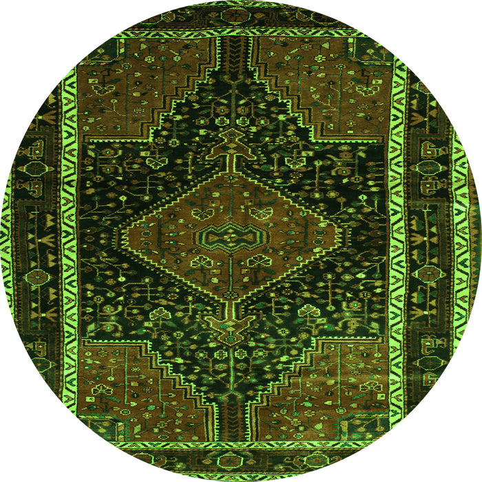Machine Washable Persian Green Traditional Area Rugs, wshtr347grn
