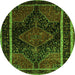 Machine Washable Persian Green Traditional Area Rugs, wshtr347grn