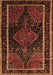 Machine Washable Persian Brown Traditional Rug, wshtr347brn