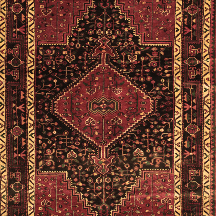 Machine Washable Persian Brown Traditional Rug, wshtr347brn
