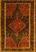 Machine Washable Persian Yellow Traditional Rug, wshtr347yw