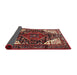 Sideview of Traditional Dark Gold Brown Persian Rug, tr348