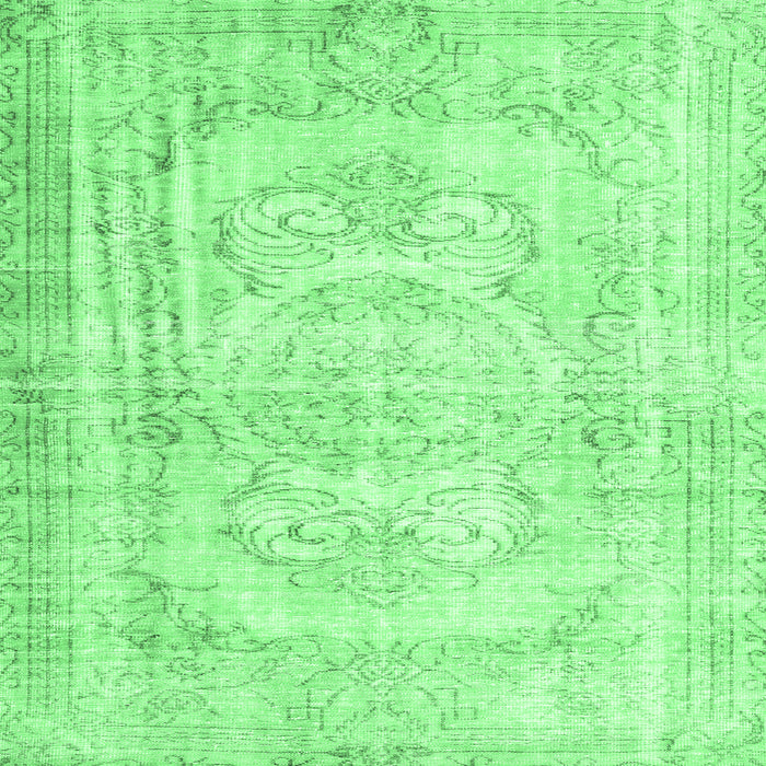 Square Persian Emerald Green Traditional Rug, tr3480emgrn
