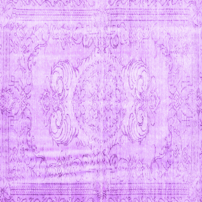 Square Machine Washable Persian Purple Traditional Area Rugs, wshtr3480pur