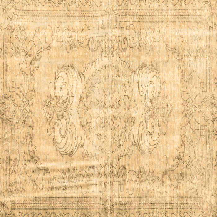 Square Persian Brown Traditional Rug, tr3480brn