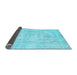 Sideview of Persian Light Blue Traditional Rug, tr3480lblu