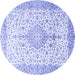 Round Persian Blue Traditional Rug, tr3481blu