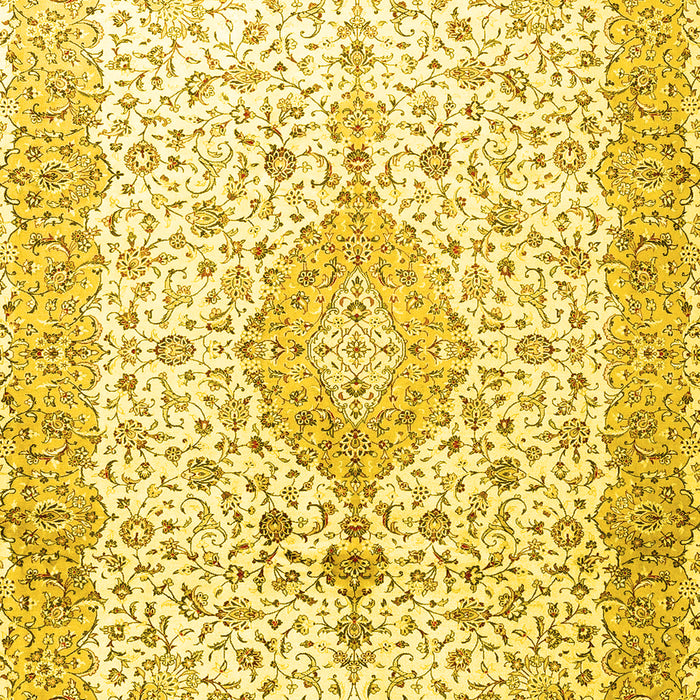 Machine Washable Persian Yellow Traditional Rug, wshtr3481yw