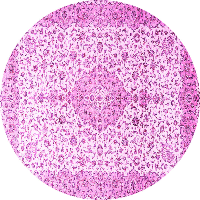 Round Persian Pink Traditional Rug, tr3481pnk