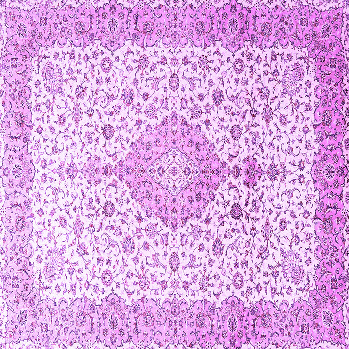Square Machine Washable Persian Purple Traditional Area Rugs, wshtr3481pur