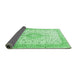 Sideview of Persian Emerald Green Traditional Rug, tr3481emgrn