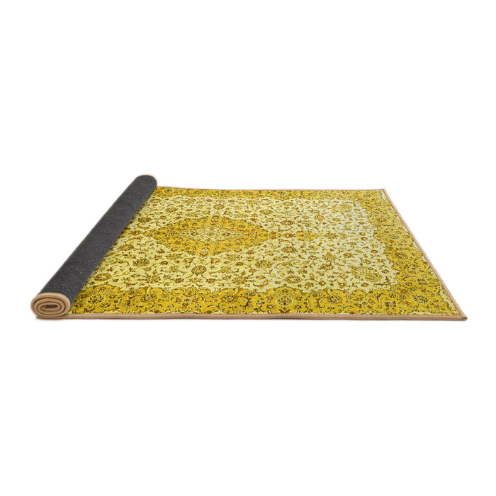 Sideview of Persian Yellow Traditional Rug, tr3481yw