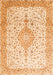 Serging Thickness of Machine Washable Persian Orange Traditional Area Rugs, wshtr3481org