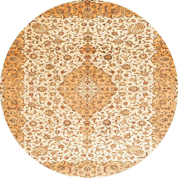 Square Persian Orange Traditional Rug, tr3481org