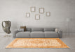 Machine Washable Persian Orange Traditional Area Rugs in a Living Room, wshtr3481org