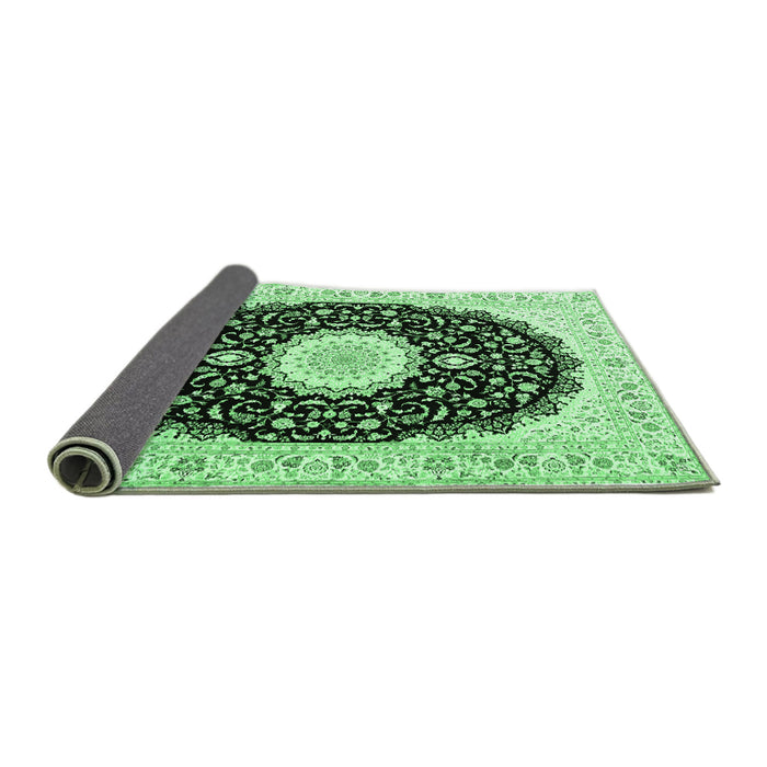 Sideview of Persian Emerald Green Traditional Rug, tr3482emgrn