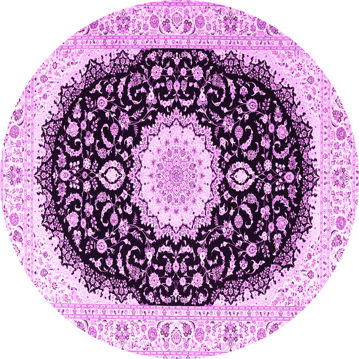 Round Persian Pink Traditional Rug, tr3482pnk