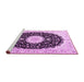 Sideview of Machine Washable Persian Pink Traditional Rug, wshtr3482pnk