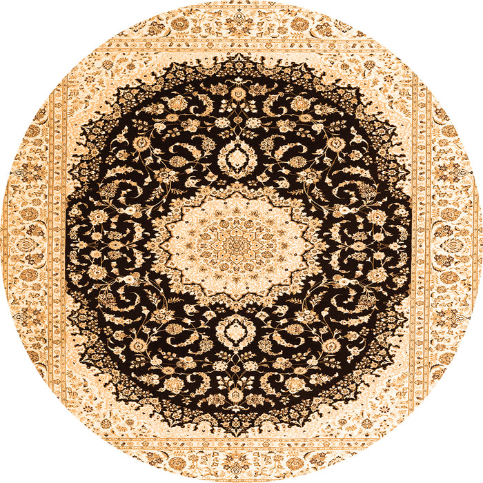 Square Persian Orange Traditional Rug, tr3482org