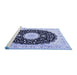 Sideview of Machine Washable Persian Blue Traditional Rug, wshtr3482blu