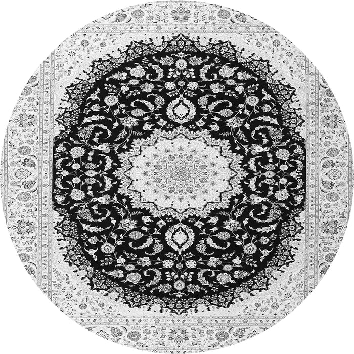 Machine Washable Persian Gray Traditional Rug, wshtr3482gry