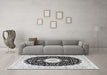 Machine Washable Persian Gray Traditional Rug in a Living Room,, wshtr3482gry