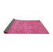 Sideview of Traditional Deep Pink Persian Rug, tr3483