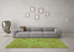 Machine Washable Persian Green Bohemian Area Rugs in a Living Room,, wshtr3483grn