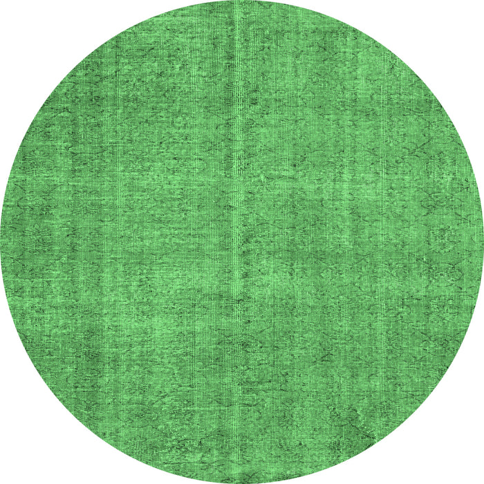 Round Persian Emerald Green Bohemian Rug, tr3483emgrn
