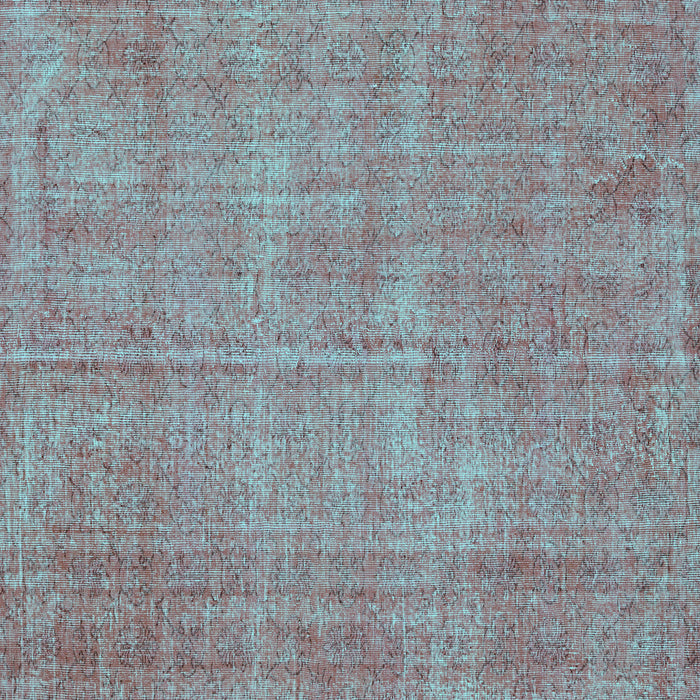 Square Machine Washable Persian Turquoise Bohemian Area Rugs, wshtr3483turq
