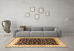 Machine Washable Persian Brown Traditional Rug in a Living Room,, wshtr3484brn